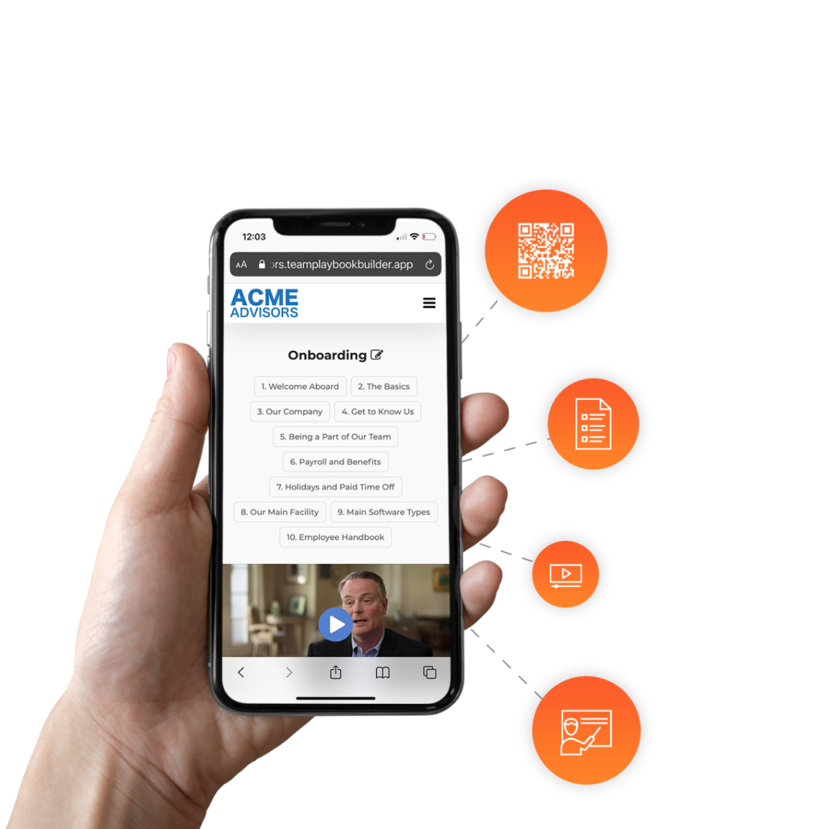 PlaybookBuilder on a phone